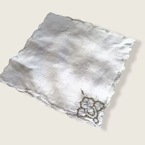 Vintage 30s Handmade Embroidered Doily/ Napkin